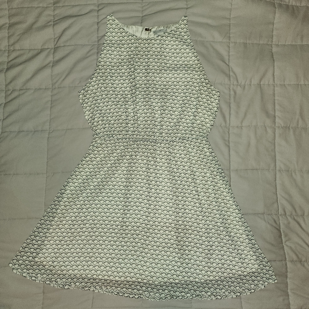 H&M Cream & Black Sleeveless Round Neck Tank Dress Size 12